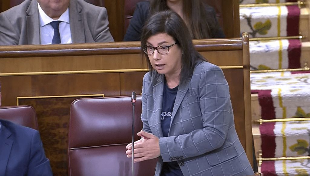 La diputada popular Ana Belén Vázquez durante la sesión de control al Gobierno.
