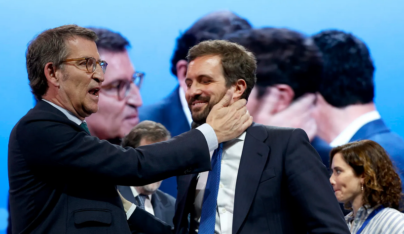 Feijóo con Pablo Casado en una imagen de archivo.
