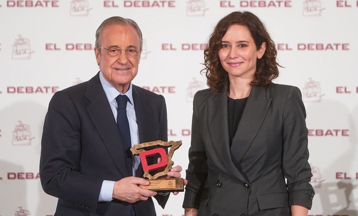 Florentino Pérez con Ayuso en una imagen de archivo