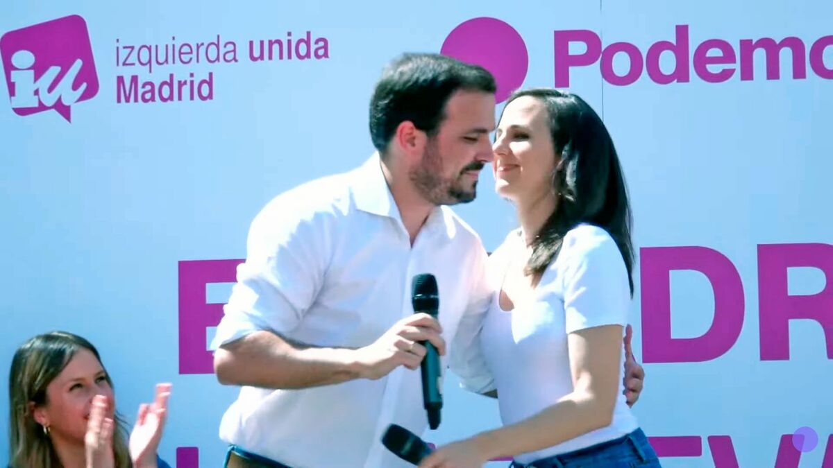 La-secretaria-general-de-Podemos-y-ministra-de-Derechos-Sociales-y-Agenda-2030,-Ione-Belarra,-y-el-líder-de-Izquierda-Unida-y-ministro-de-Consumo,-Alberto-Garzón,