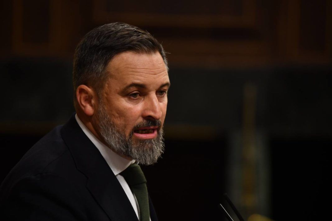 Abascal, líder de Vox en la sesión de investidura de Pedro Sánchez, foto Agustín Millán