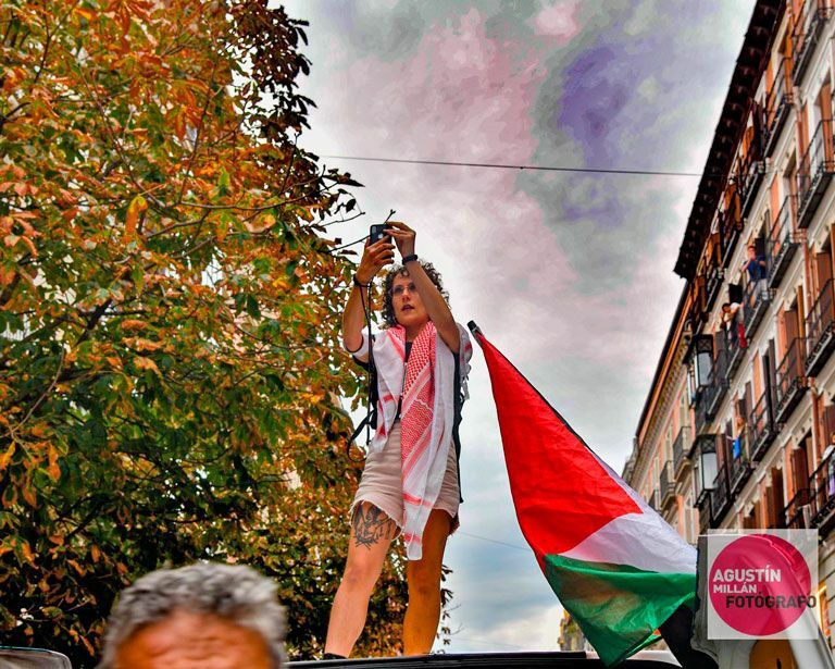 Decenas de miles de personas se manifiestan en Madrid en apoyo a Palestina, foto Agustín Millán
