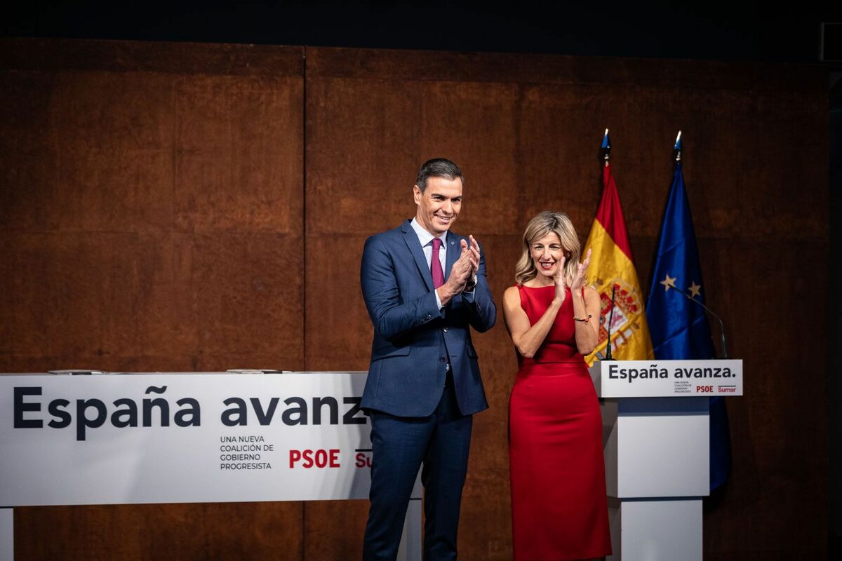 Pedro Sánchez y Yolanda Díaz en una imagen de archivo.
