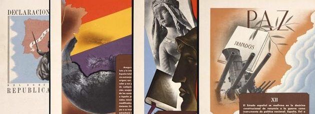 Ilustraciones de Josep Renau para los 13 Puntos de Negrín, año 1938