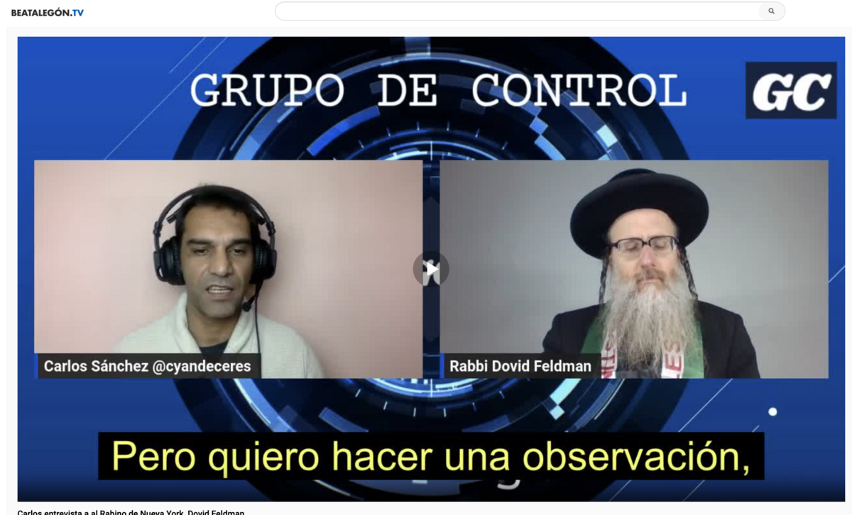 Grupo de control habla con el Rabino Dovid Feldman sobre la ...