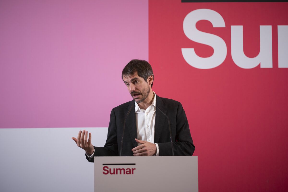 Ernest Urtasun, ministro de Cultura, en rueda de prensa en el Espacio Rastro, Madrid. Foto: Olmo Calvo