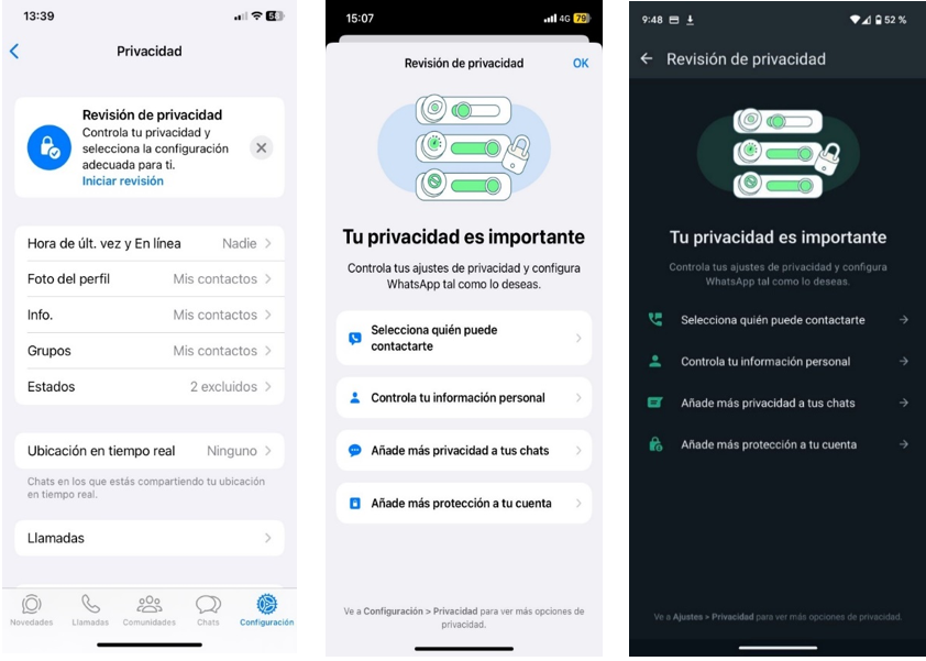 Conoce las principales funciones de seguridad y privacidad de WhatsApp