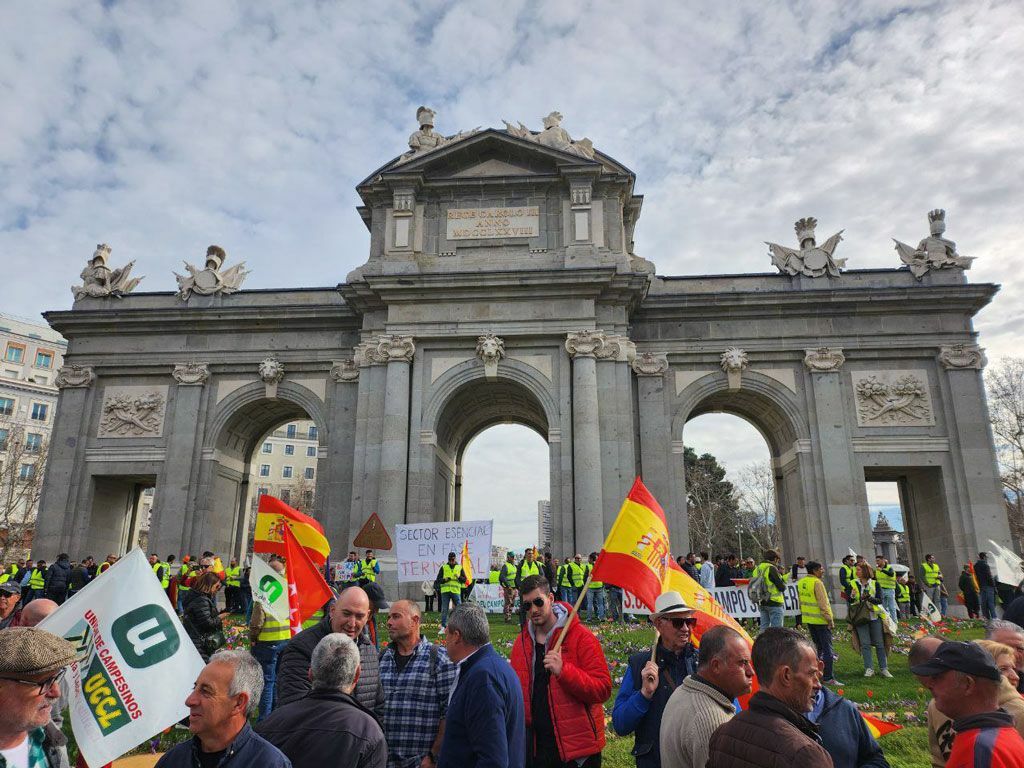 Manifestación de agricultores en Madrid, foto Agustín Millán