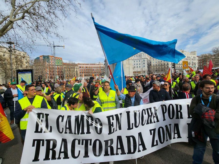 Manifestación de agricultores en Madrid, foto Agustín Millán