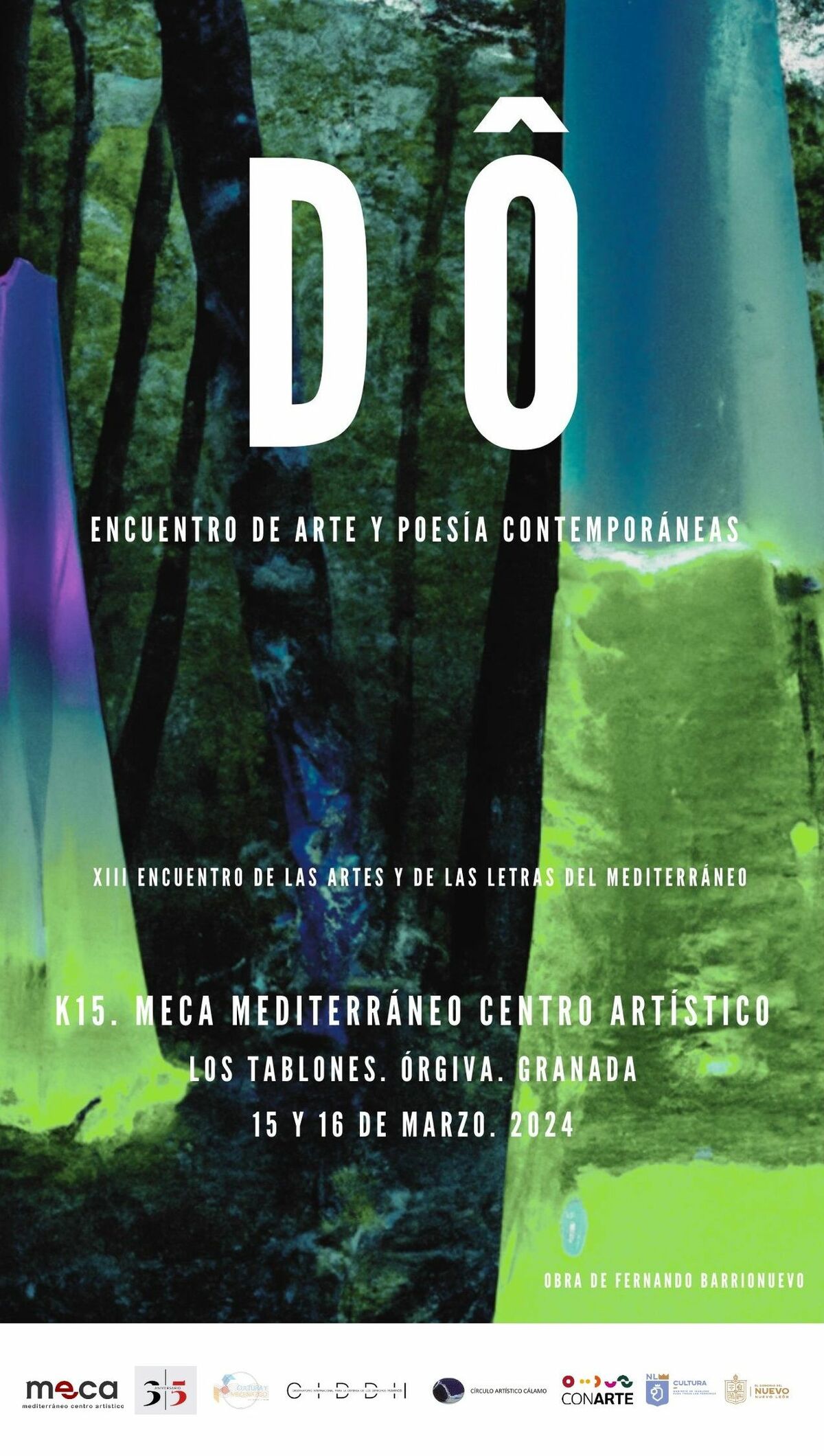 1. Cartel del XIII Encuentro de las Artes y de las Letras del Mediterráneo