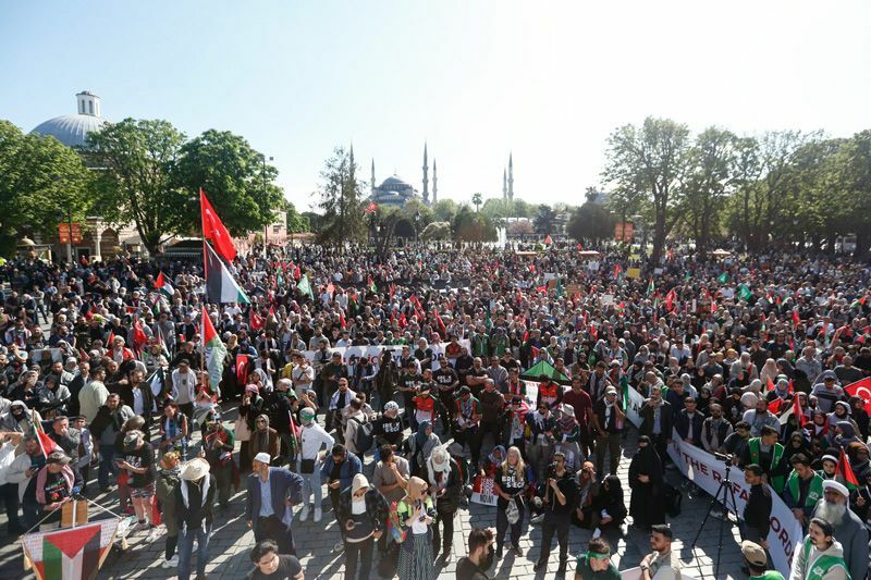 Manifestación en Estambul, Flotilla de la Libertad