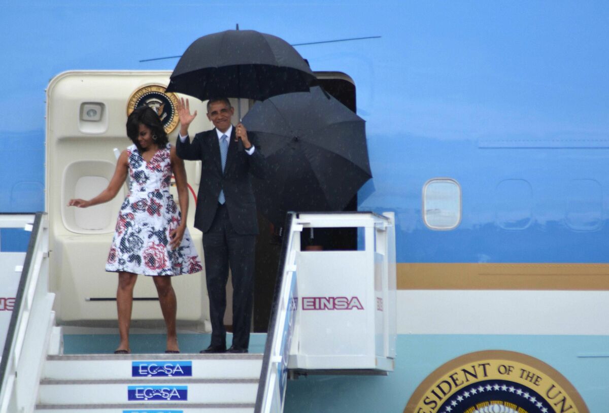 LA HABANA-ARRIBA A CUBA EL PRESIDENTE ESTADOUNIDENSE BARACK OBAMA