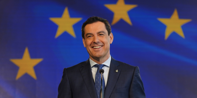 Moreno Bonilla no ha visto con buenos ojos que se adelante antes de las elecciones europeas la noticia de un pacto de cogobierno con Vox en Sevilla.