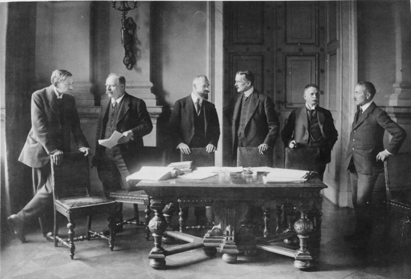 Versailles, deutsche Verhandlungdelegation Versailles, deutsche Verhandlungdelegation