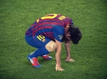 messi llorando