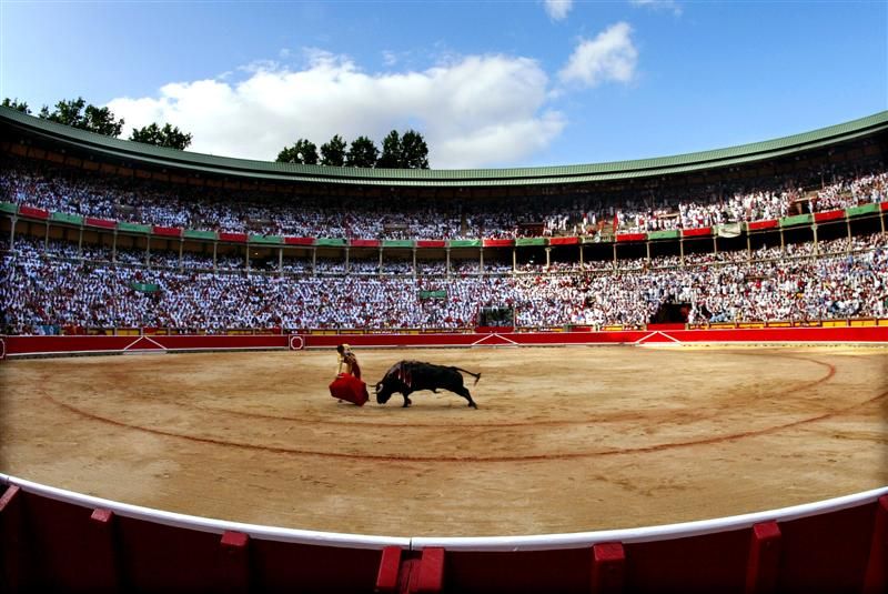 BULLFIGHTER DAVILA MIURA PERFORMS DURING SAN FERMIN FESTIVAL.