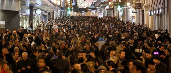 foto aglomeraciones MAdrid en Navidad