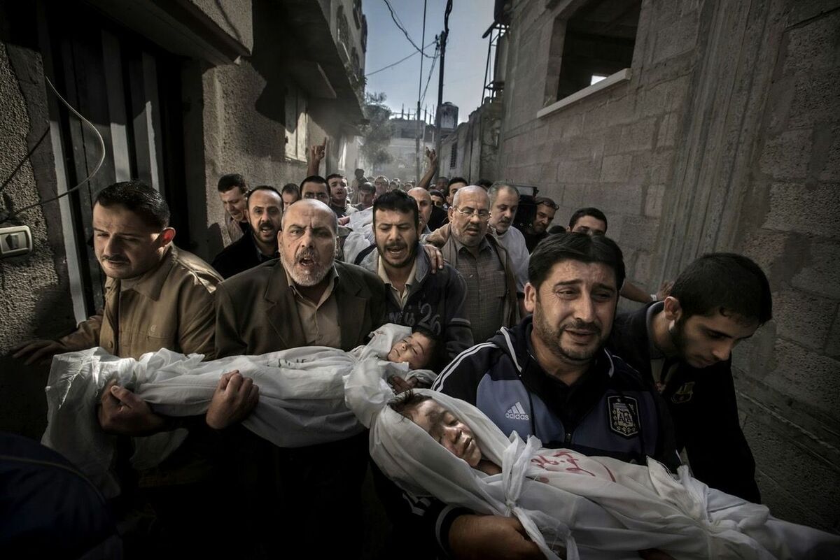 Entierro palestinos