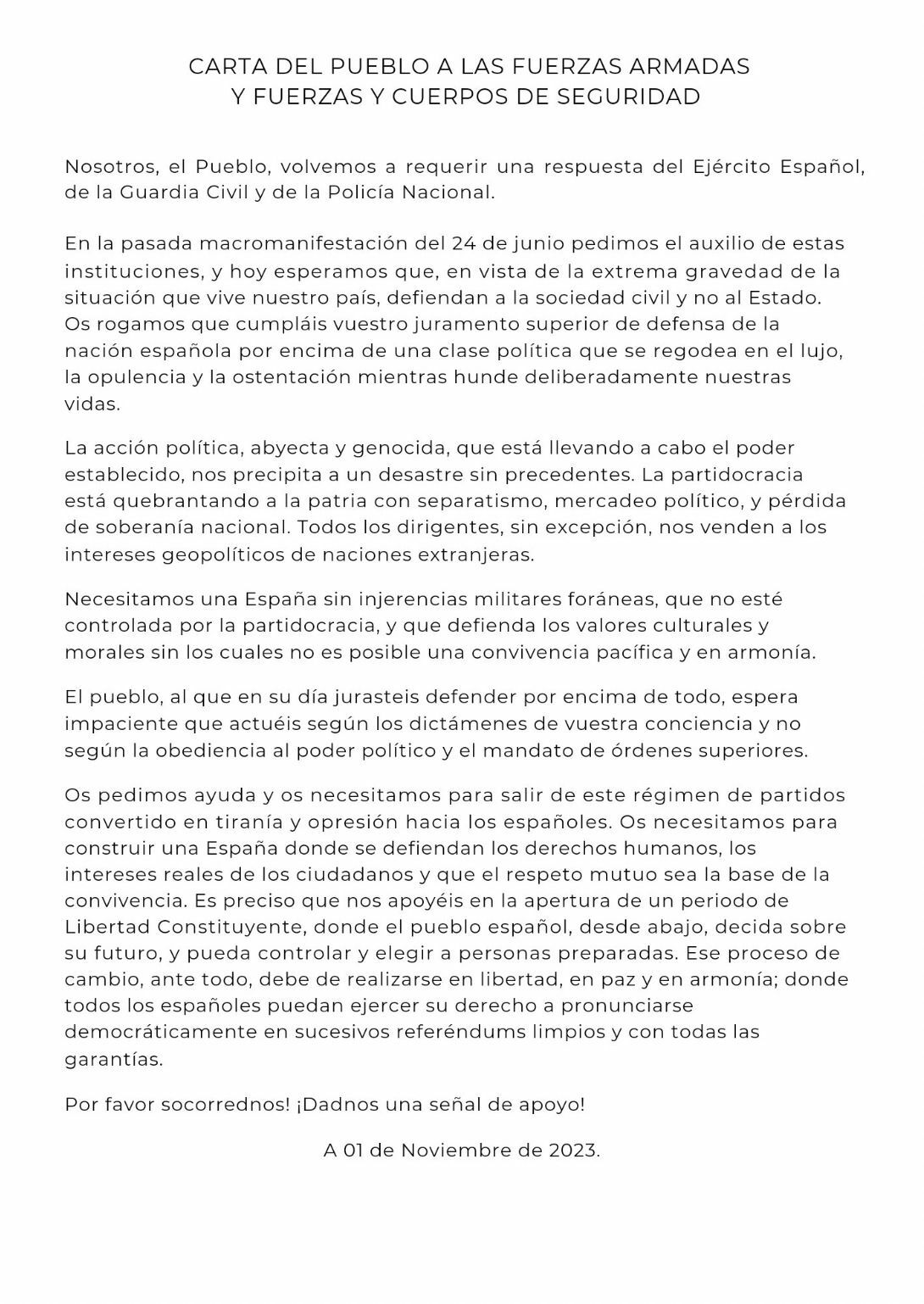 Carta Cuarteles