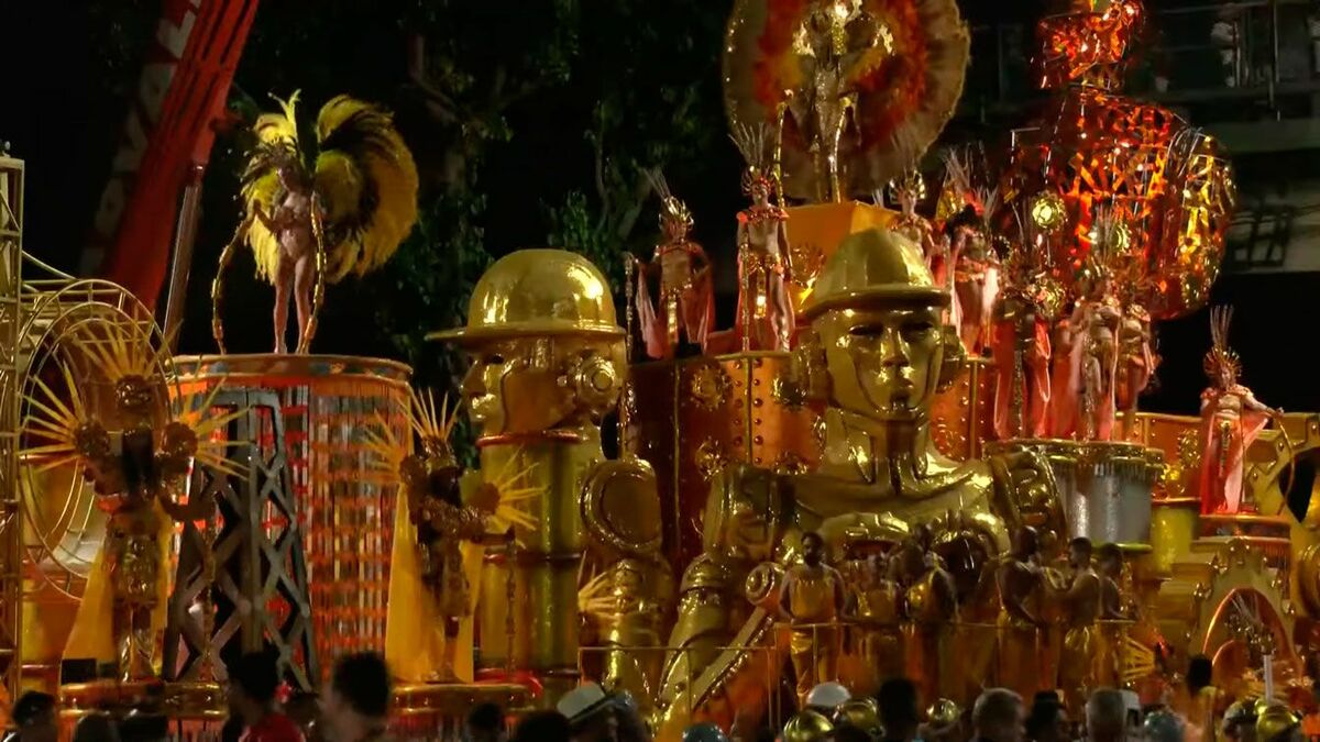 Desfile de las Samba en el Carnaval de Río de Janeiro, Brasil