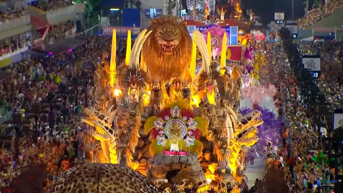 Desfile de las Samba en el Carnaval de Río de Janeiro, Brasil