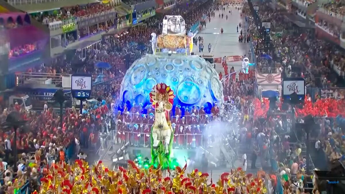 Desfile de las Samba en el Carnaval de Río de Janeiro, Brasil