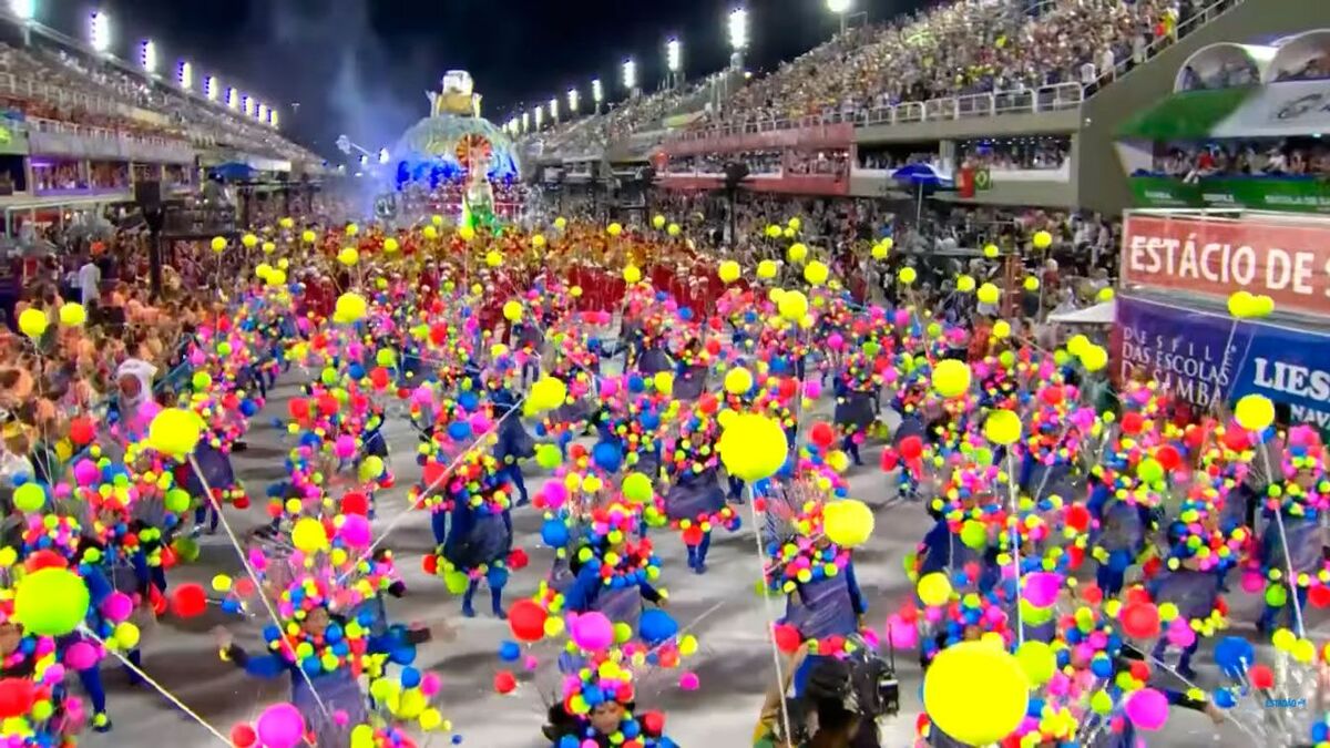 Desfile de las Samba en el Carnaval de Río de Janeiro, Brasil