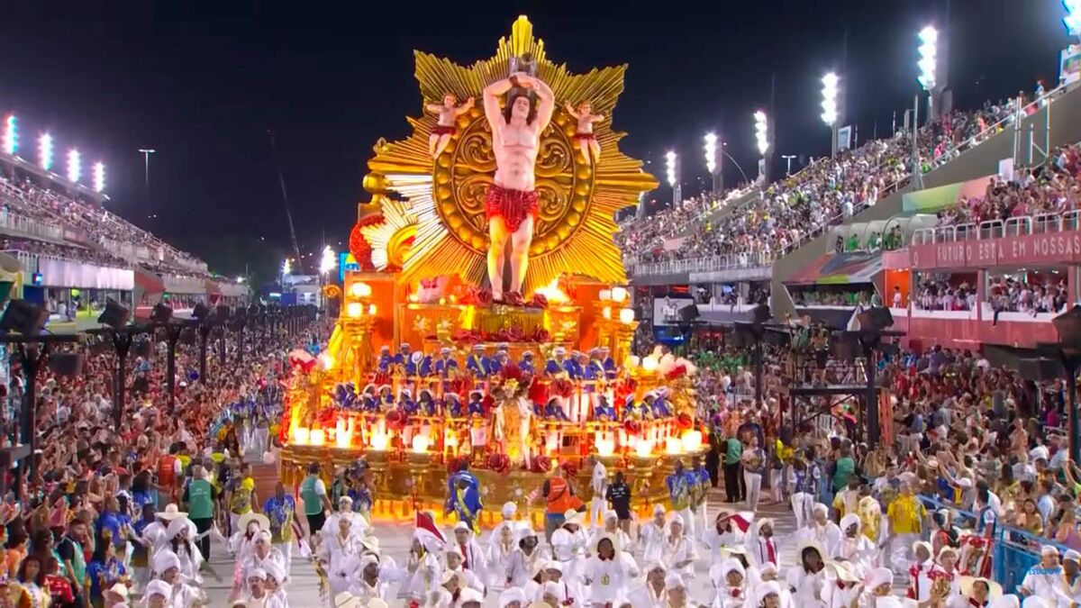 Desfile de las Samba en el Carnaval de Río de Janeiro, Brasil
