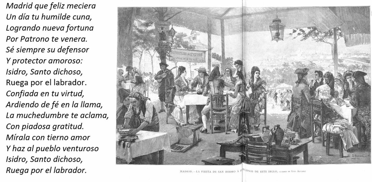 La fiesta de San Isidro a principios del siglo XIX, cuadro de Luis Álvarez