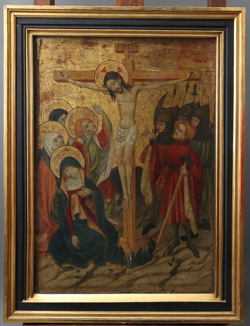 'Calvario', atribuida a Lluís Borrassà pero salidas del taller de los hermanos Junyer a comienzos del siglo XX